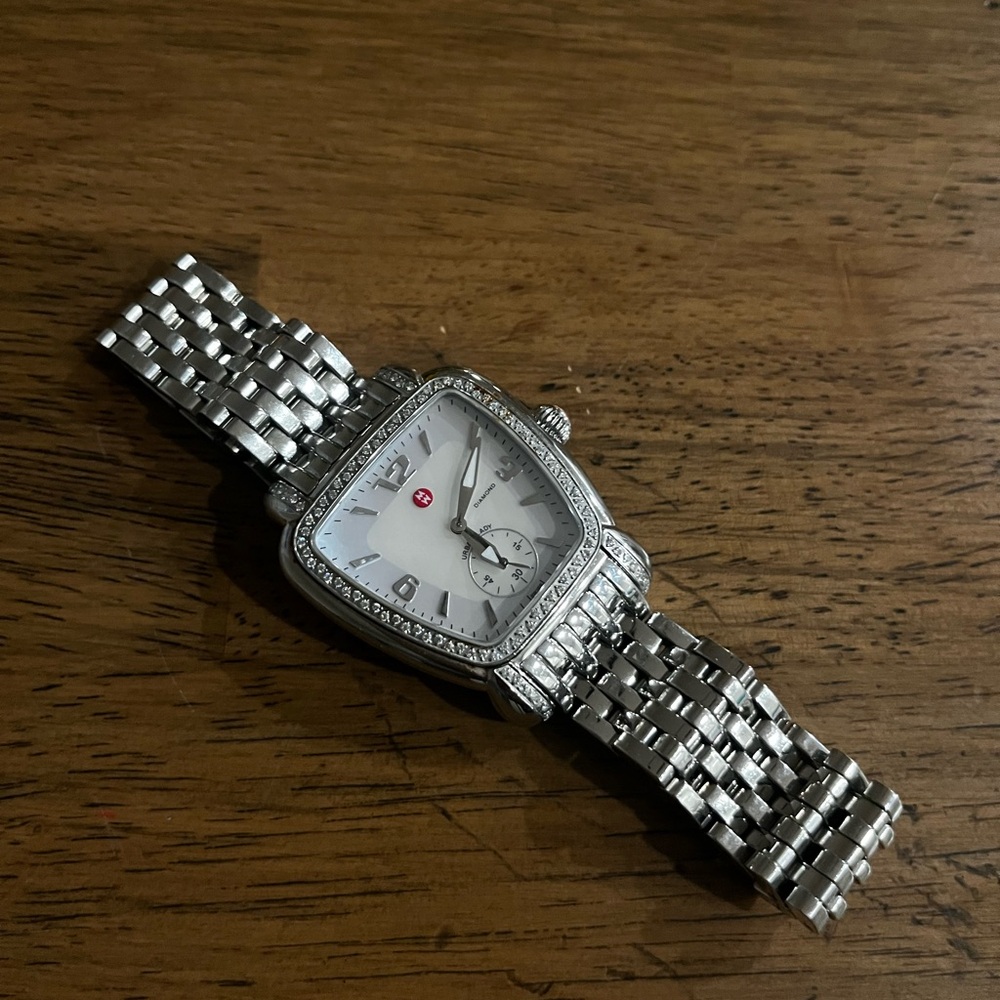 Michele Watch- Urban Lady Quartz with Diamonds- Very gently used.